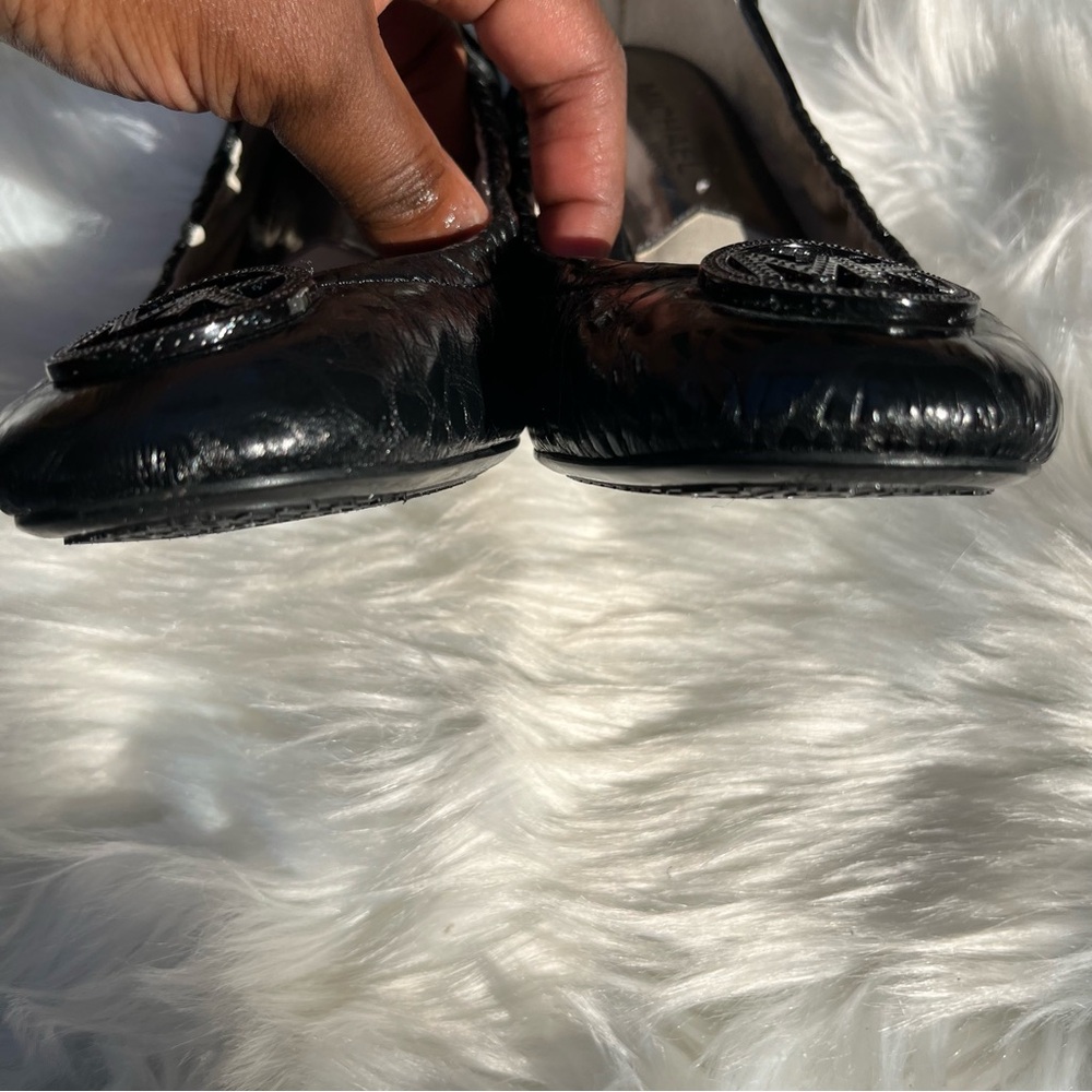 MICHAEL Michael Kors Fulton Black Quilted Leather Ballet Flats - Picture 9 of 11
